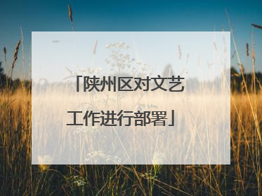 陕州区对文艺工作进行部署