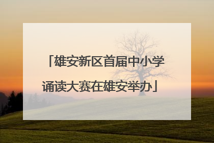 雄安新区首届中小学诵读大赛在雄安举办