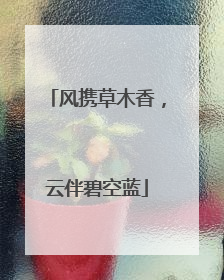风携草木香，云伴碧空蓝