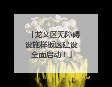 龙文区无障碍设施样板区建设全面启动！