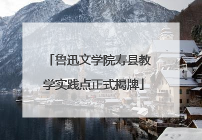鲁迅文学院寿县教学实践点正式揭牌