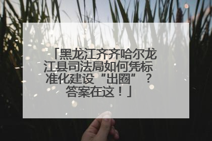 黑龙江齐齐哈尔龙江县司法局如何凭标准化建设“出圈”？答案在这！