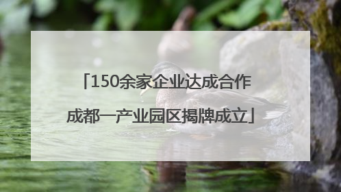 150余家企业达成合作 成都一产业园区揭牌成立