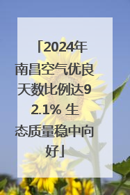 2024年南昌空气优良天数比例达92.1% 生态质量稳中向好