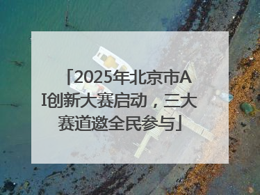 2025年北京市AI创新大赛启动，三大赛道邀全民参与